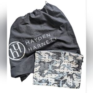 Hayden Harnett Y2K Leather Camouflage Clutch Gunmetal Studded EUC